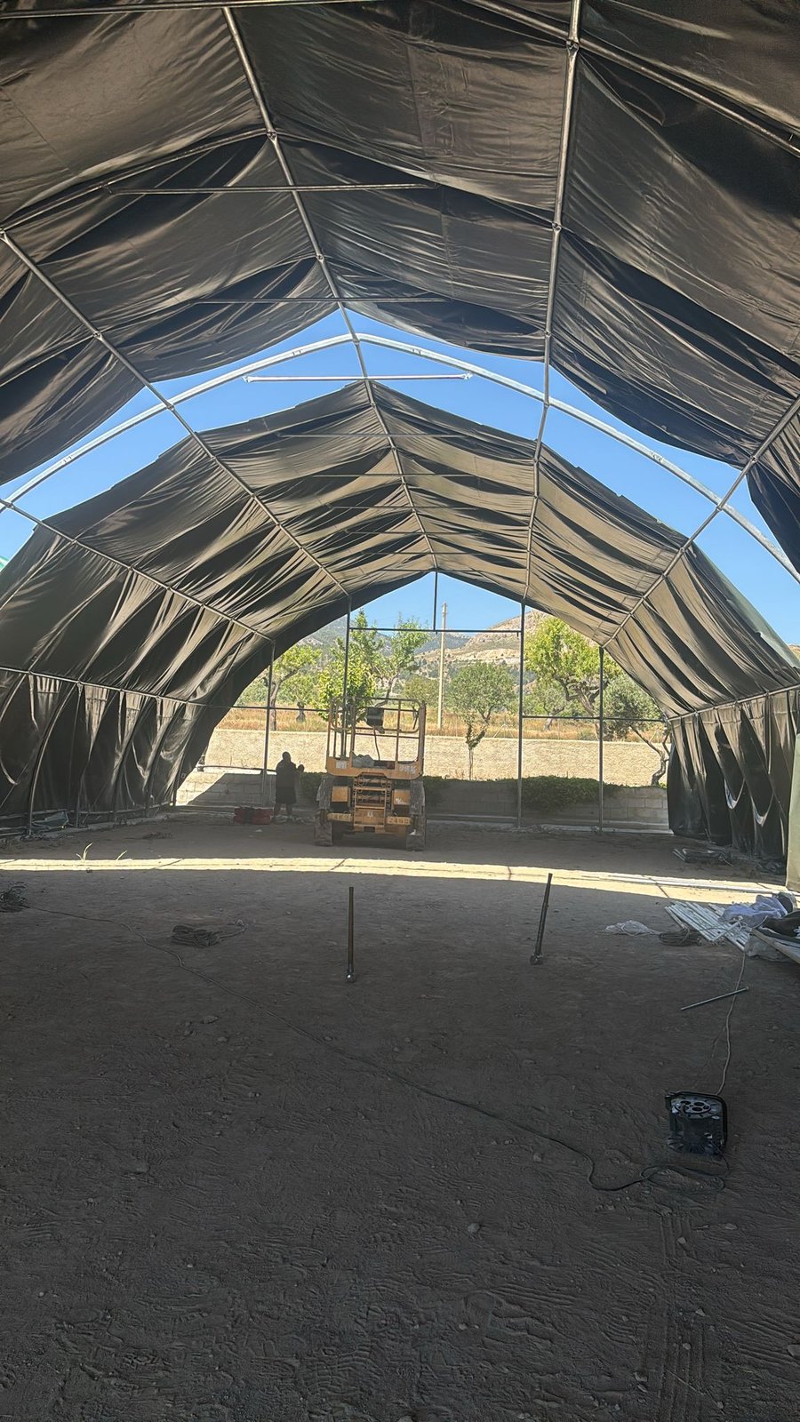 Tenda Agrícola em Almería · Montagem