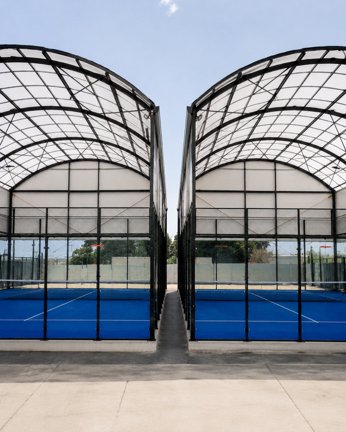 Cobertura para Padel e Ténis 60 × 22 × 8,00 m